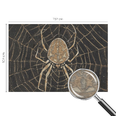 Fotobehang voor de slaapkamer met een subtiel spinnenwebmotief