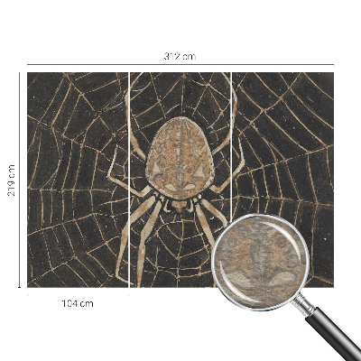Fotobehang voor de slaapkamer met een subtiel spinnenwebmotief