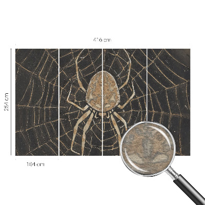 Fotobehang voor de slaapkamer met een subtiel spinnenwebmotief