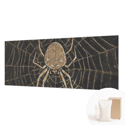 Fotobehang voor de slaapkamer met een subtiel spinnenwebmotief