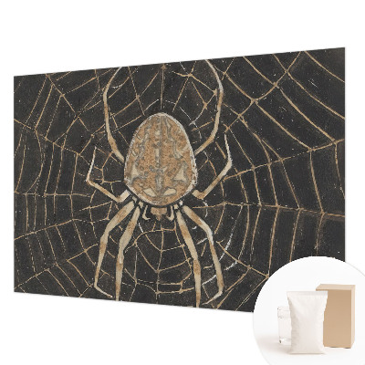Fotobehang voor de slaapkamer met een subtiel spinnenwebmotief
