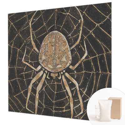 Fotobehang voor de slaapkamer met een subtiel spinnenwebmotief
