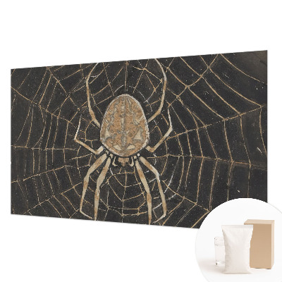 Fotobehang voor de slaapkamer met een subtiel spinnenwebmotief