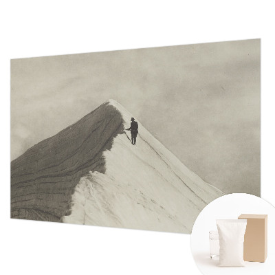 Fotobehang voor de woonkamer met het ontwerp 'Eenzame klimmer'