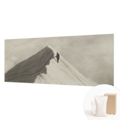 Fotobehang voor de woonkamer met het ontwerp 'Eenzame klimmer'