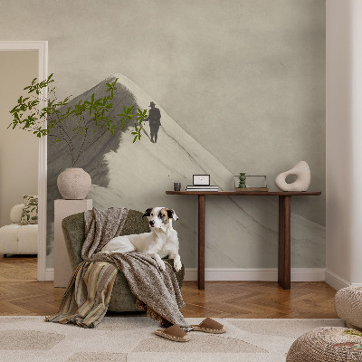 Fotobehang voor de woonkamer Eenzame klimmer