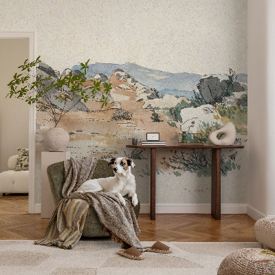 Kwalitatief fotobehang met een rotslandschap als motief