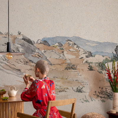 Kwalitatief fotobehang met een rotslandschap als motief
