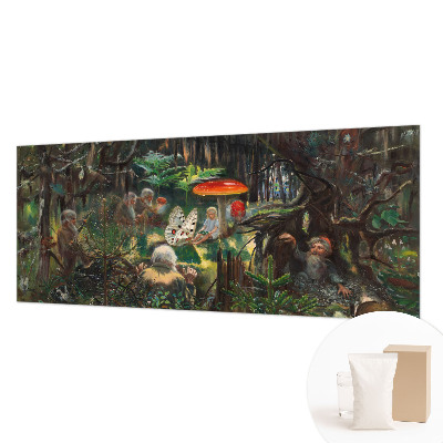 Luxe fotobehang met een ontwerp van een sprookjesbos