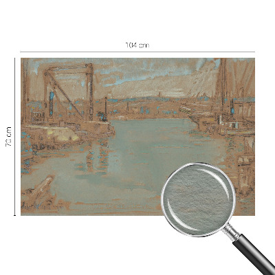 Sfeervol fotobehang met uitzicht op de haven