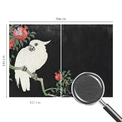 Uniek fotobehang Granaatappelpapegaai