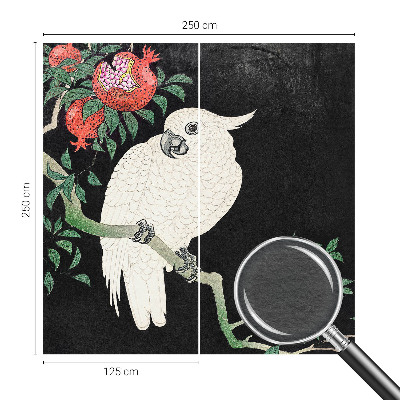 Uniek fotobehang Granaatappelpapegaai