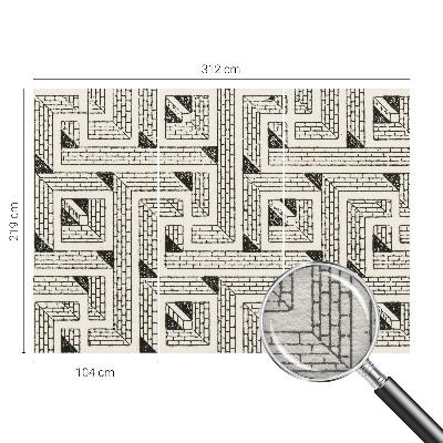 Vlies fotobehang Bakstenen doolhof