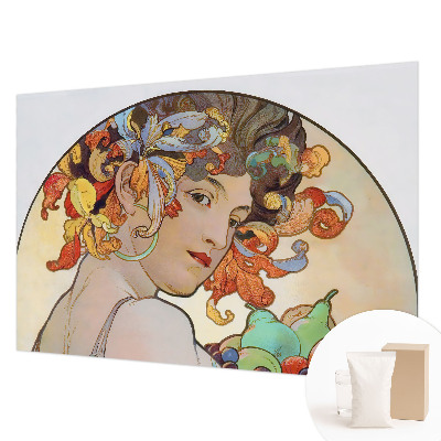 Vlies fotobehang op maat met kleurrijk art nouveau‑motief