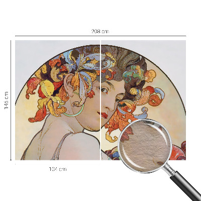 Vlies fotobehang op maat Kleurrijke Art Nouveau