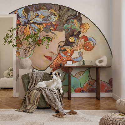 Vlies fotobehang op maat Kleurrijke Art Nouveau