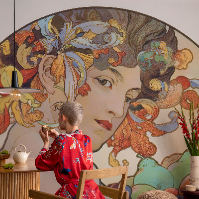 Vlies fotobehang op maat Kleurrijke Art Nouveau