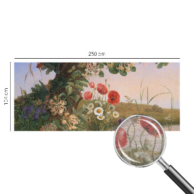 Muurbehang met bloemenmotief