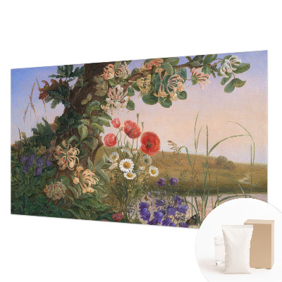 Muurbehang met bloemenmotief