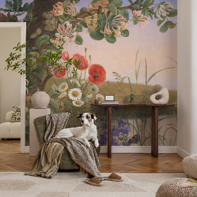 Muur behang Bloemenidylle