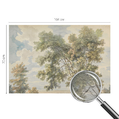 Fotobehang naadloos met een romantische natuurscène