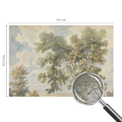 Fotobehang naadloos met een romantische natuurscène
