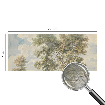 Fotobehang naadloos met een romantische natuurscène