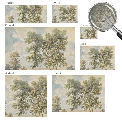 Fotobehang naadloos met een romantische natuurscène