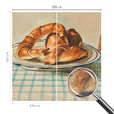 Fotobehang op maat met ontwerp van keukengerei