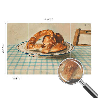 Fotobehang op maat met ontwerp van keukengerei