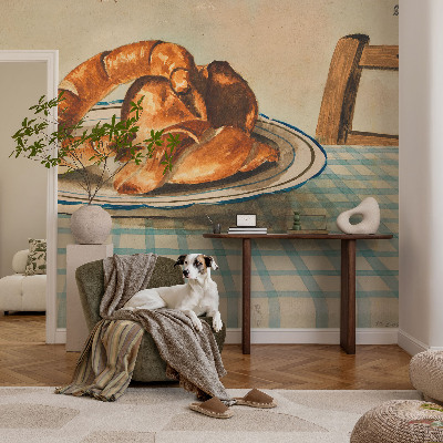 Fotobehang op maat met ontwerp van keukengerei