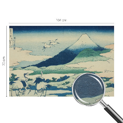 Fotobehang slaapkamer Kraanvogels en bergen