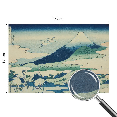 Fotobehang slaapkamer Kraanvogels en bergen