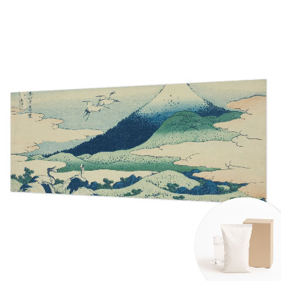 Fotobehang slaapkamer Kraanvogels en bergen