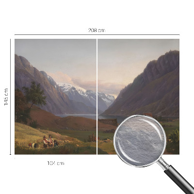 Fotobehang woonkamer Bergpanorama