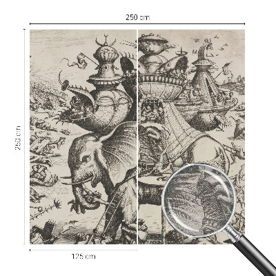 Fotobehang voor slaapkamer Een groteske strijd