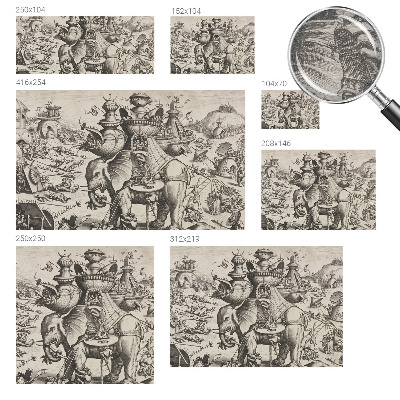 Fotobehang voor slaapkamer Een groteske strijd