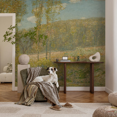 Luxe fotobehang met een boslandschap als motief