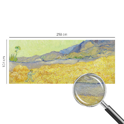 Fotobehang voor de woonkamer met een ontwerp van een tarweveld