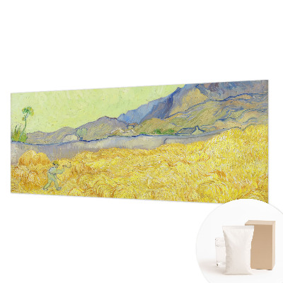 Fotobehang voor de woonkamer met een ontwerp van een tarweveld