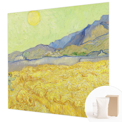 Fotobehang voor de woonkamer met een ontwerp van een tarweveld