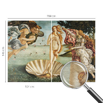 Modern fotobehang voor de woonkamer met het motief 'De geboorte van Venus'