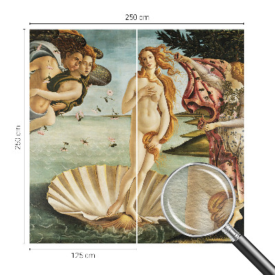 Modern fotobehang voor de woonkamer met het motief 'De geboorte van Venus'