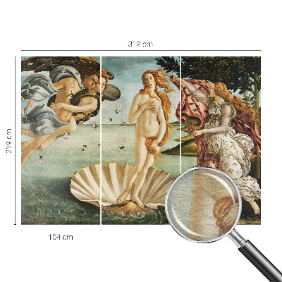Modern fotobehang voor de woonkamer met het motief 'De geboorte van Venus'