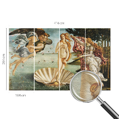 Modern fotobehang voor de woonkamer met het motief 'De geboorte van Venus'