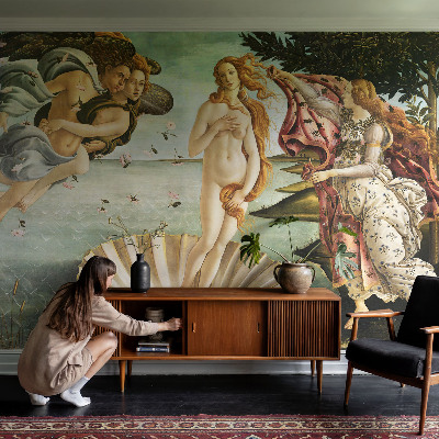 Modern fotobehang voor de woonkamer met het motief 'De geboorte van Venus'