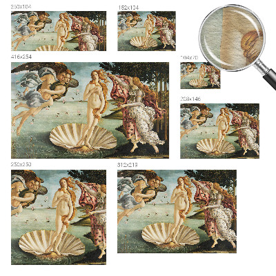 Modern fotobehang voor de woonkamer met het motief 'De geboorte van Venus'
