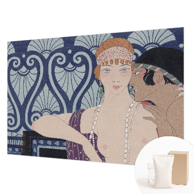 Premium fotobehang met een artistiek afgebeeld echtpaar