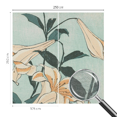 Vlies fotobehang Delicate lelies