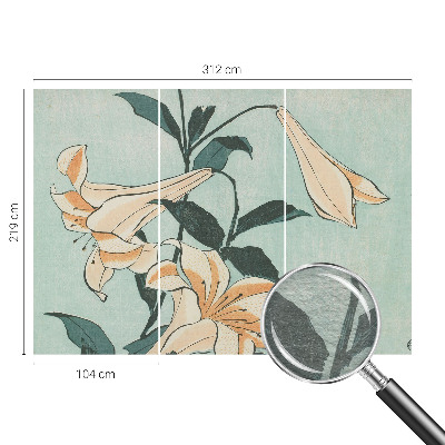Vlies fotobehang met delicaat lelie‑motief